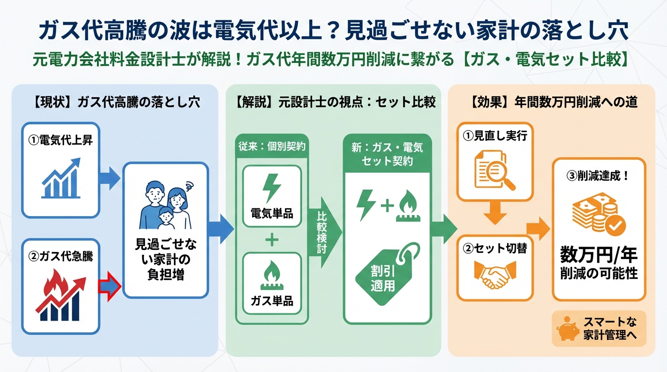 ガス比較 ガス代高騰の波は電気代以上?見過ごせない家計の落とし穴