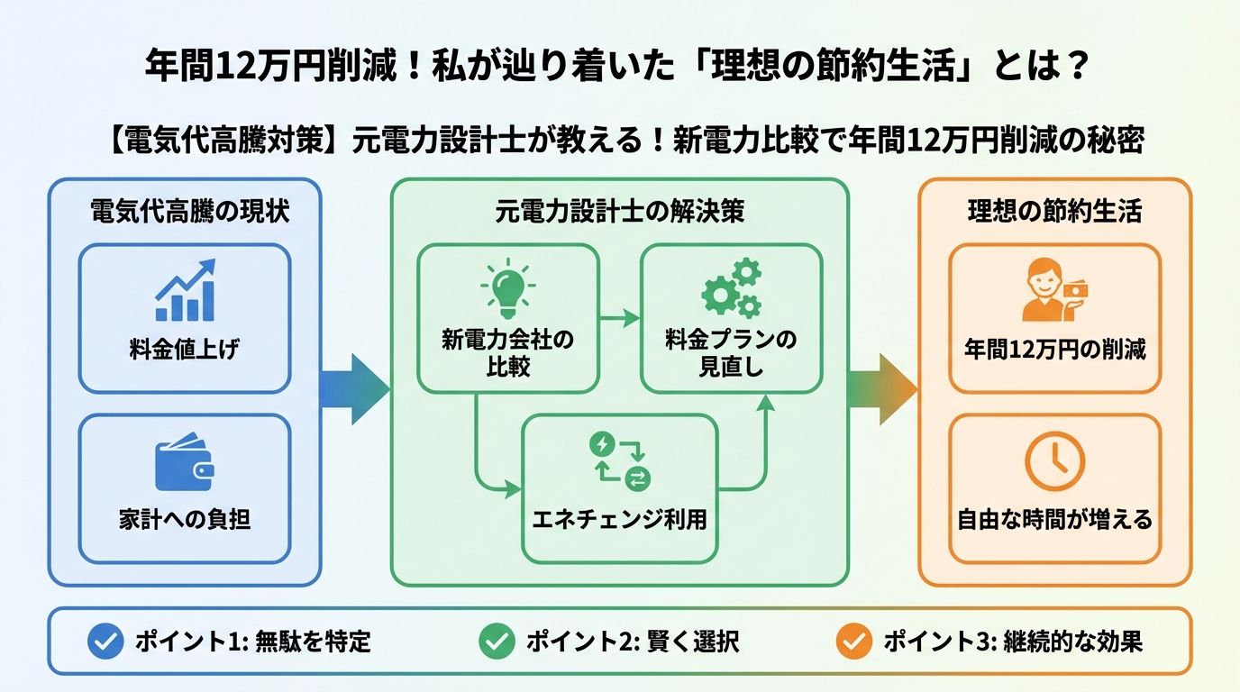 新電力 年間12万円削減!私が辿り着いた「理想の節約生活」とは?
