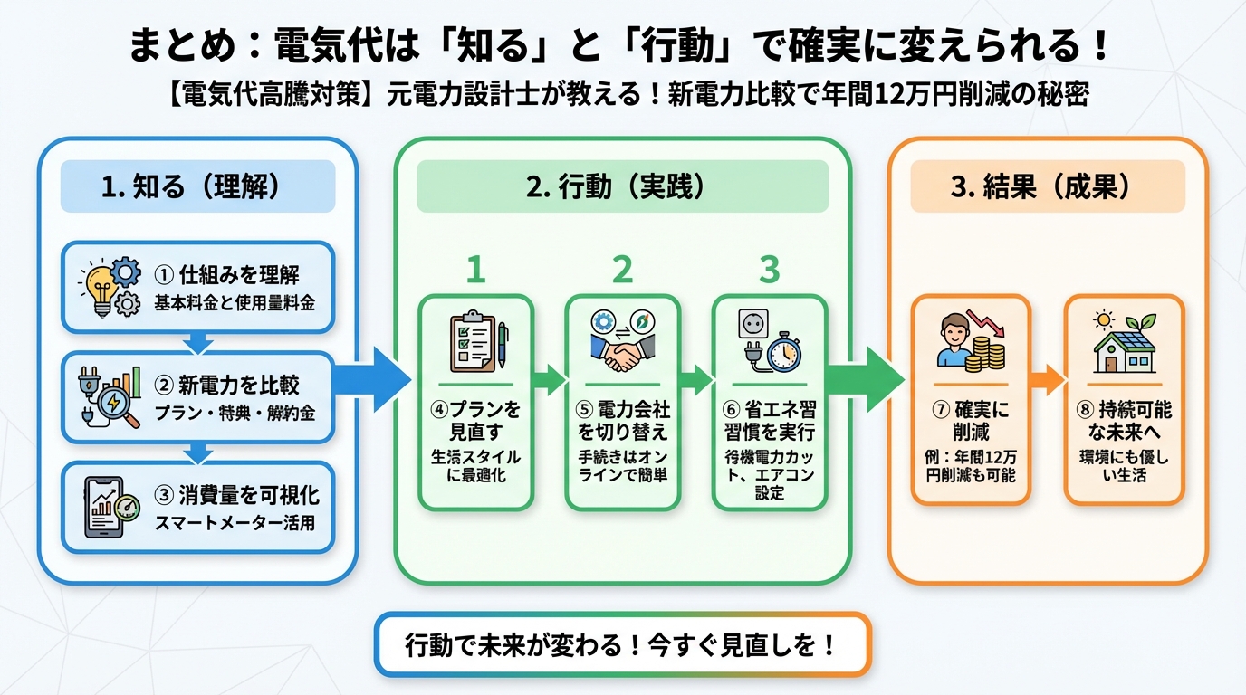 新電力 まとめ:電気代は「知る」と「行動」で確実に変えられる!