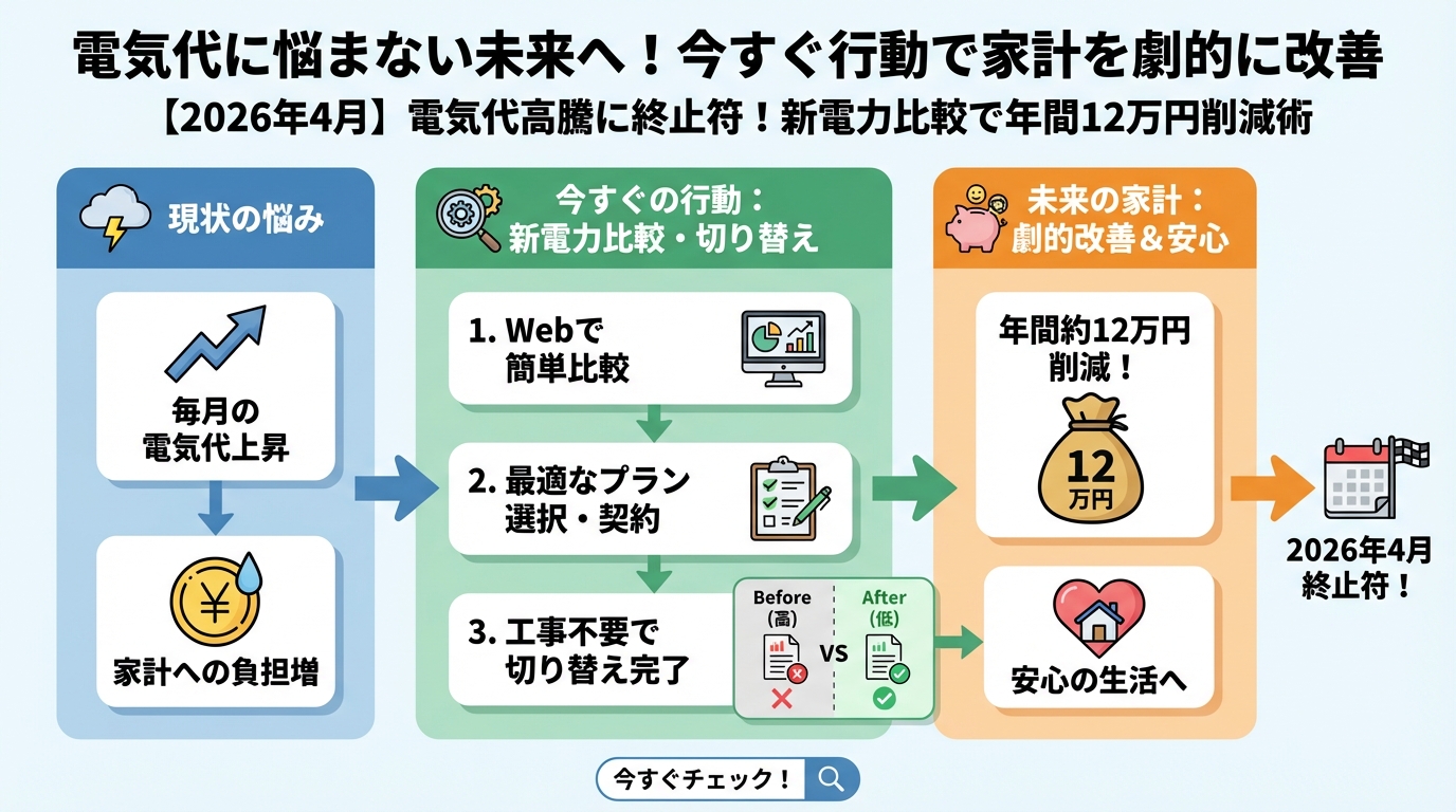新電力 電気代に悩まない未来へ!今すぐ行動で家計を劇的に改善