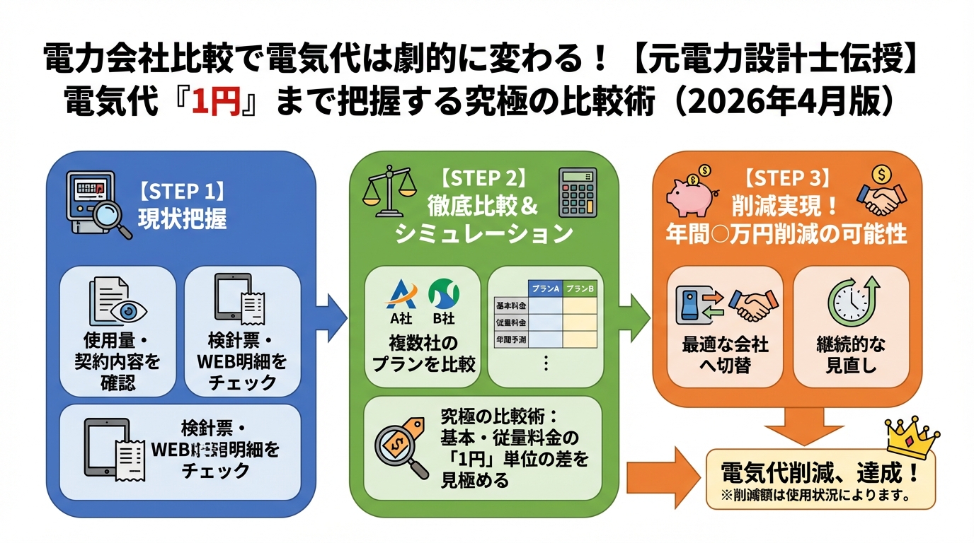電力比較 電力会社比較で電気代は劇的に変わる！年間〇万円削減の可能性