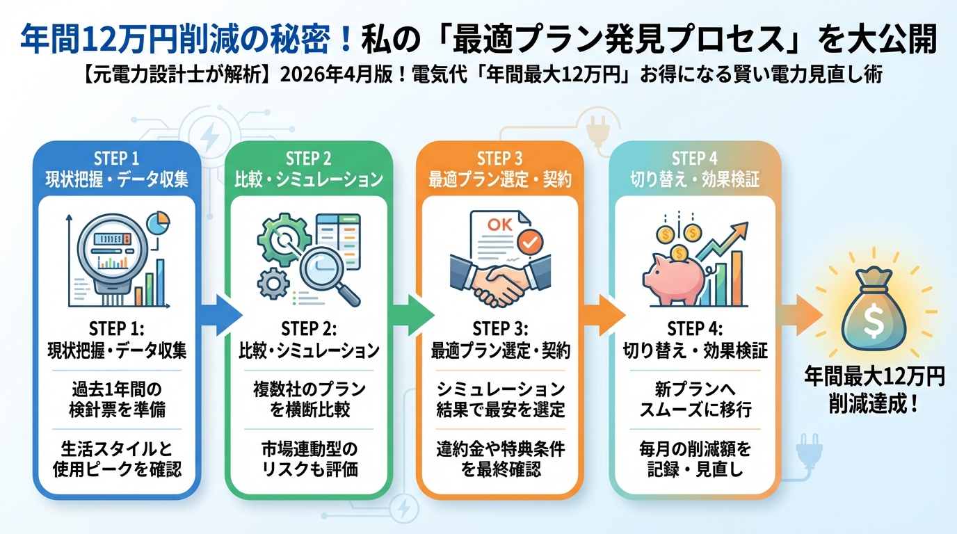 節約 年間12万円削減の秘密！私の「最適プラン発見プロセス」を大公開