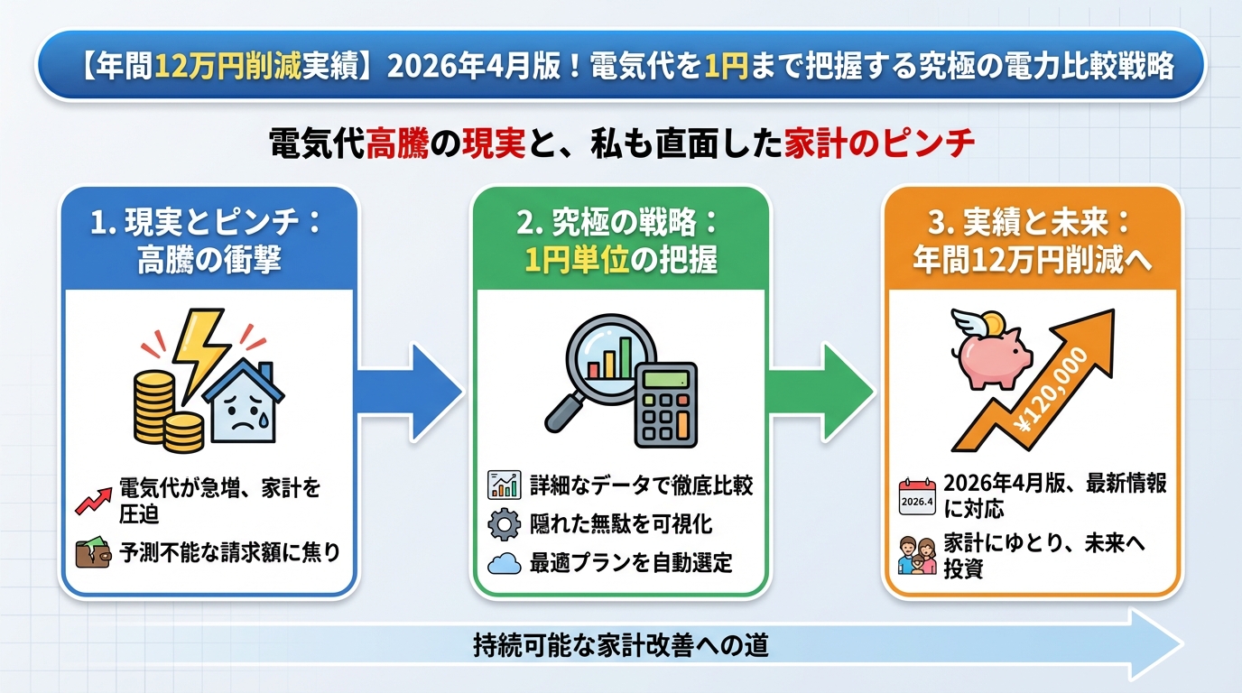 電力比較 電気代高騰の現実と、私も直面した家計のピンチ