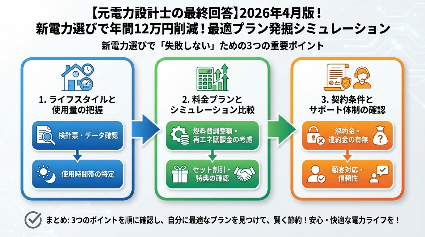 新電力 新電力選びで「失敗しない」ための3つの重要ポイント