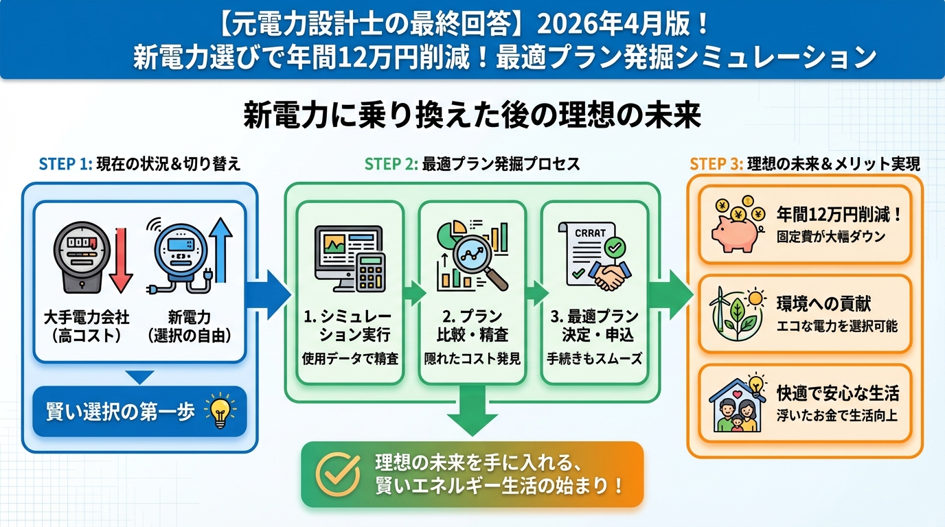 新電力 新電力に乗り換えた後の理想の未来