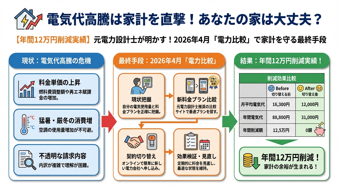 新電力 電気代高騰は家計を直撃！あなたの家は大丈夫？