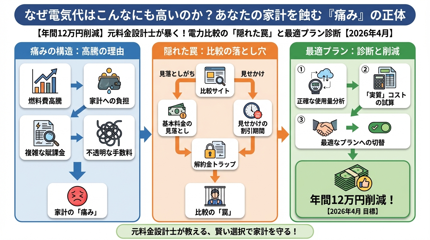 新電力 なぜ電気代はこんなにも高いのか?あなたの家計を蝕む「痛み」の正体