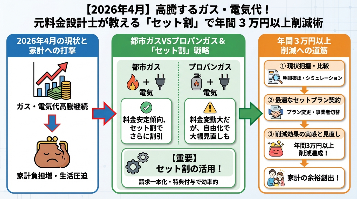 ガス比較 高騰するガス・電気代!2026年4月の現状と家計への打撃