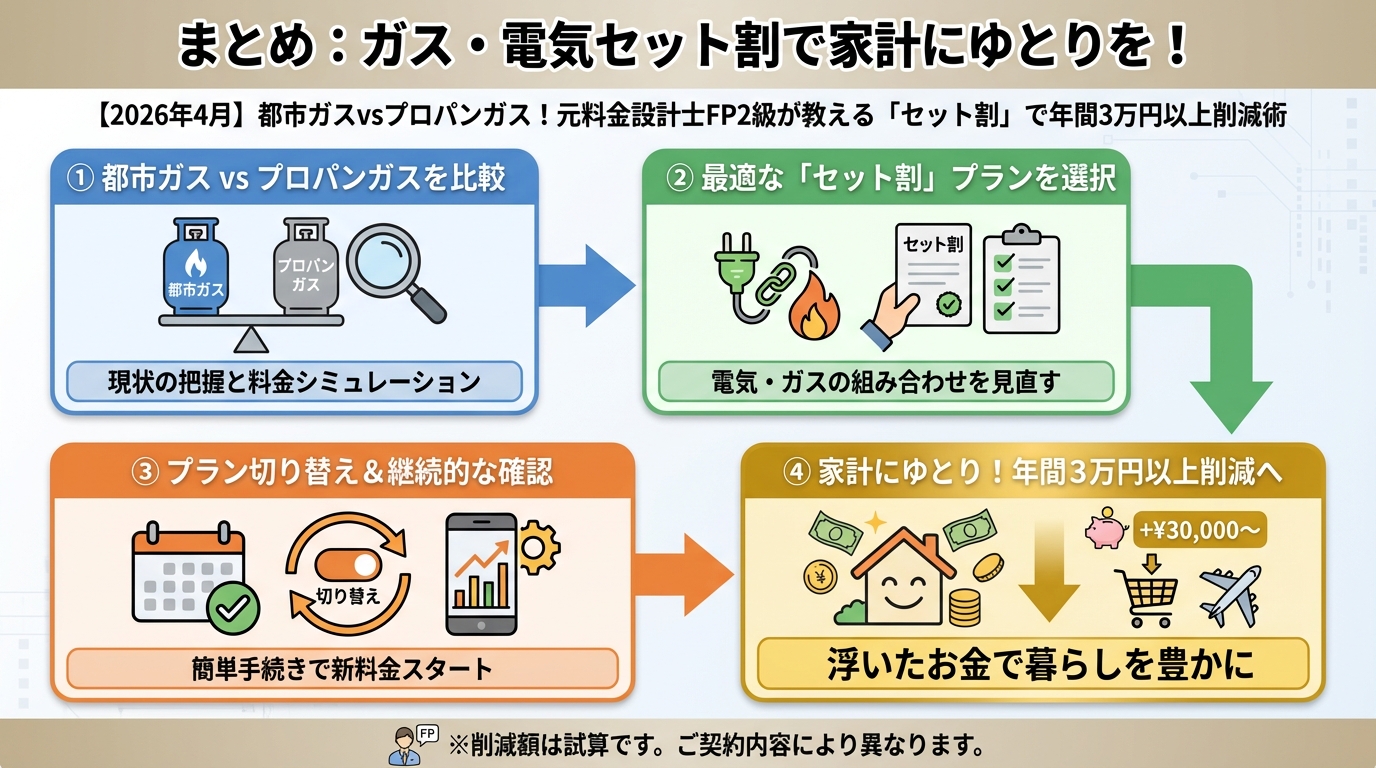 ガス比較 まとめ:ガス・電気セット割で家計にゆとりを!