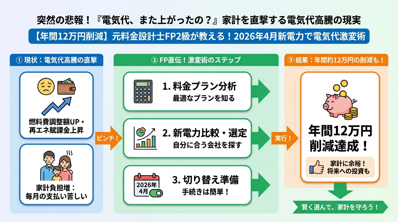 新電力 突然の悲報！「電気代、また上がったの？」家計を直撃する電気代高騰の現実