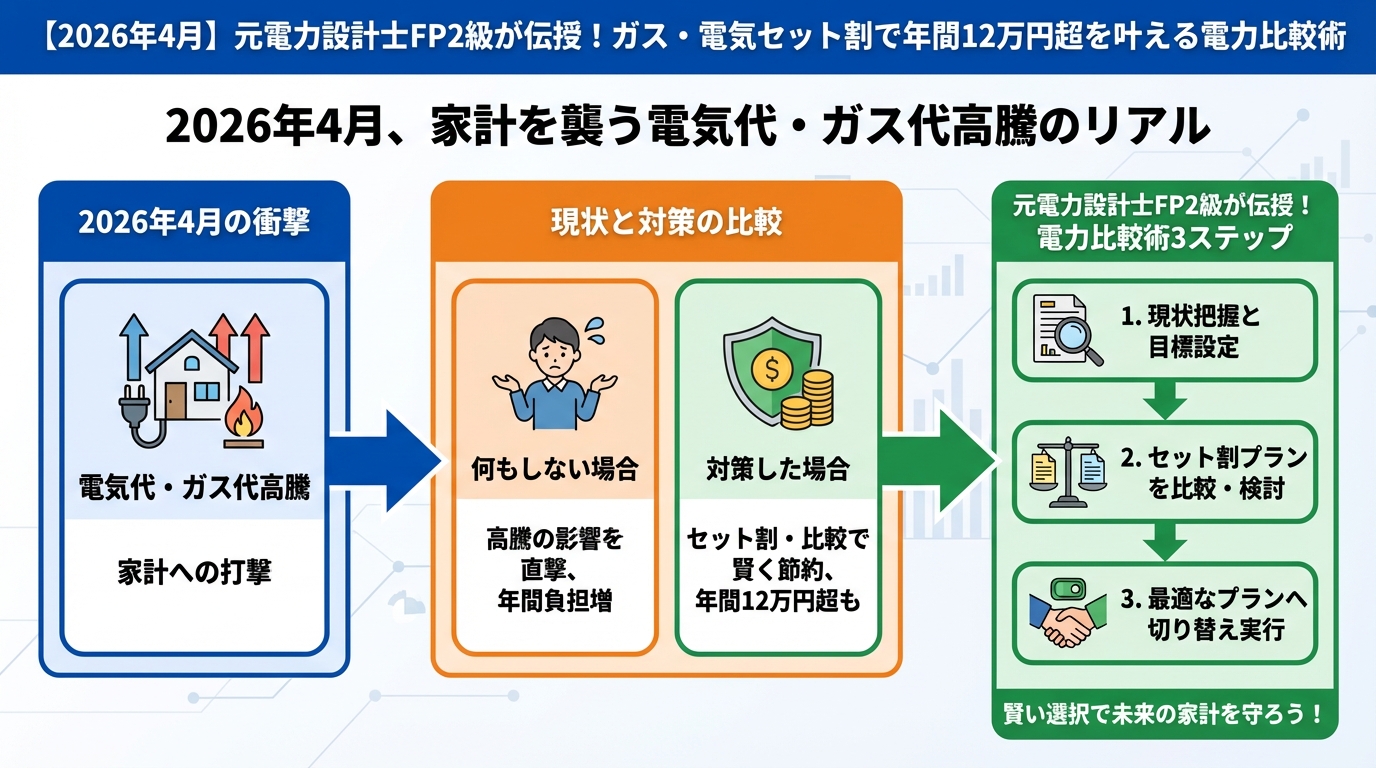 ガス比較 2026年4月、家計を襲う電気代・ガス代高騰のリアル