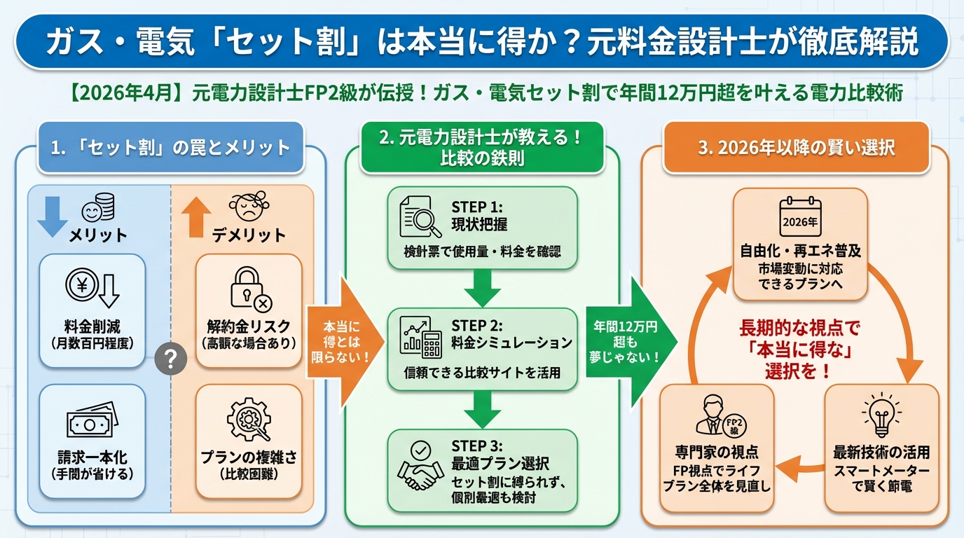 ガス比較 ガス・電気「セット割」は本当に得か？元料金設計士が徹底解説
