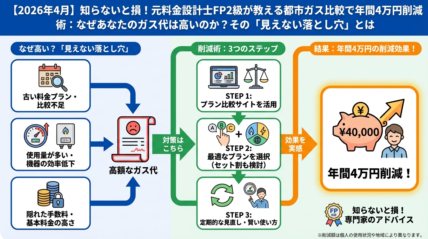 ガス比較 なぜあなたのガス代は高いのか？その「見えない落とし穴」とは