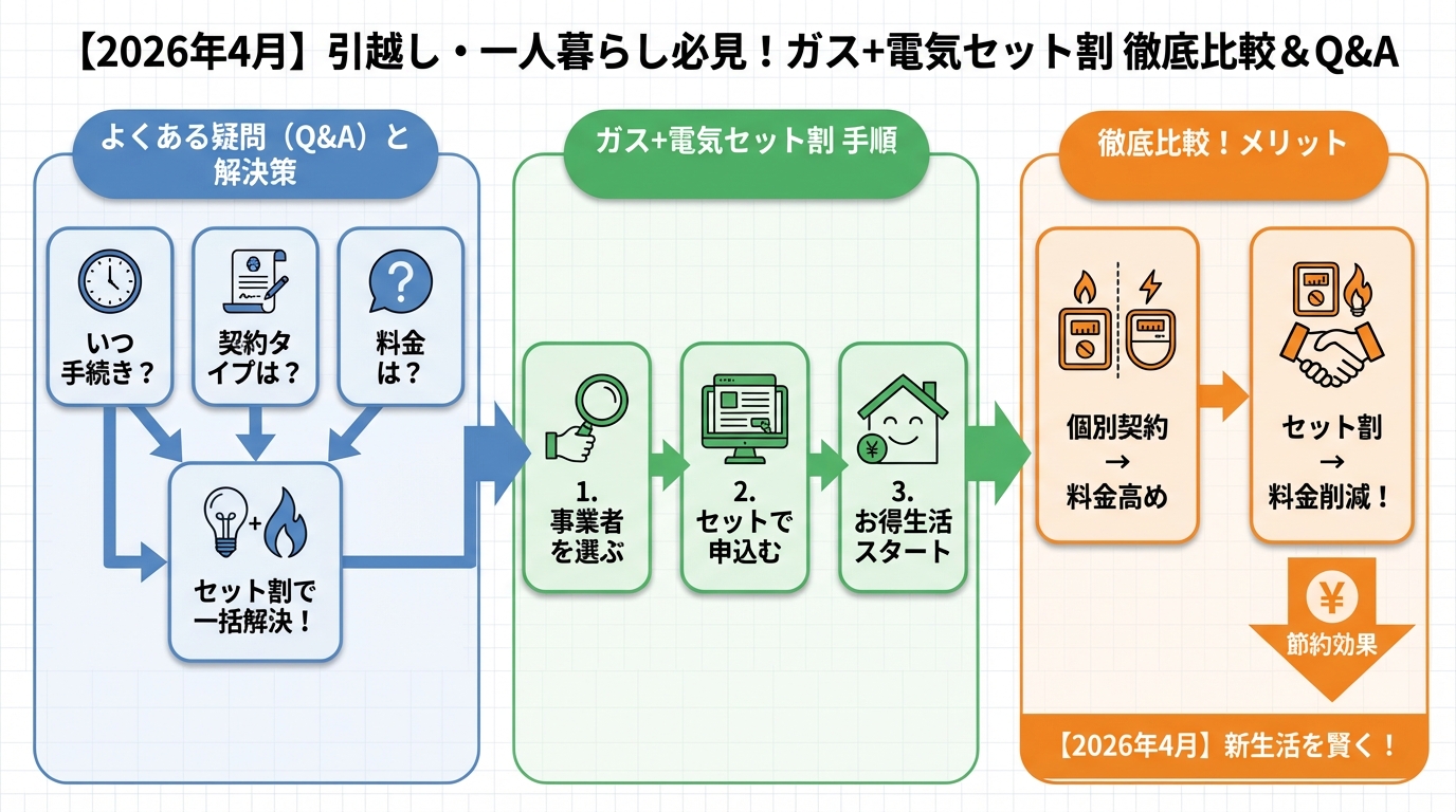 ガス比較 引越し・一人暮らしのQ&A:ガス・電気に関するよくある疑問を解決!