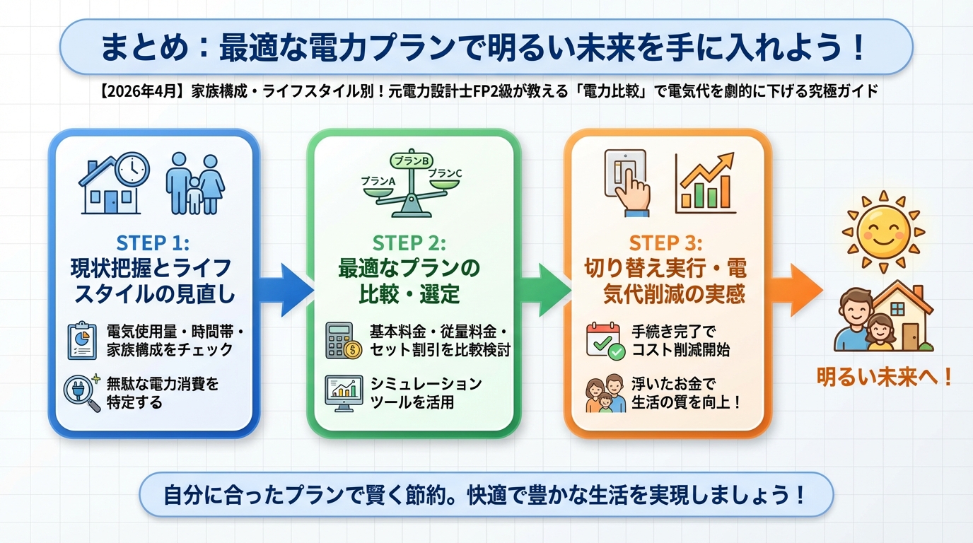 電力比較 まとめ:最適な電力プランで明るい未来を手に入れよう!