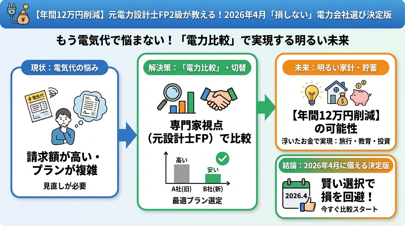 電力比較 もう電気代で悩まない！「電力比較」で実現する明るい未来