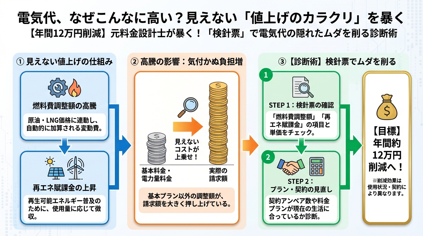 節約 電気代、なぜこんなに高い?見えない「値上げのカラクリ」を暴く
