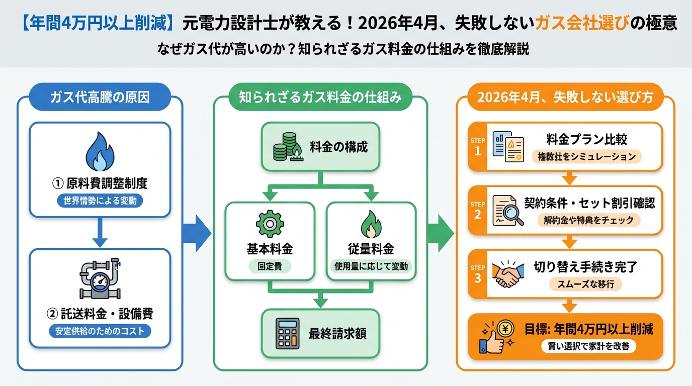 ガス比較 なぜガス代が高いのか？知られざるガス料金の仕組みを徹底解説