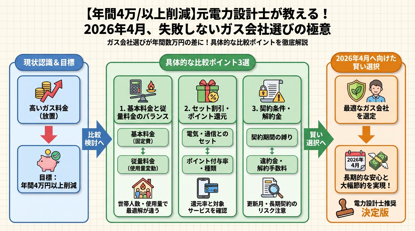 ガス比較 ガス会社選びが年間数万円の差に！具体的な比較ポイントを徹底解説