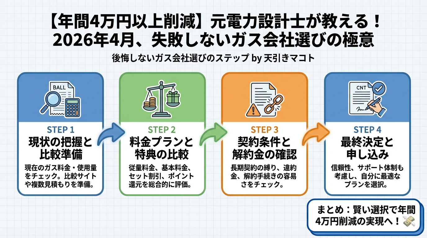 ガス比較 後悔しないガス会社選びのステップ by 灯沢ひかり