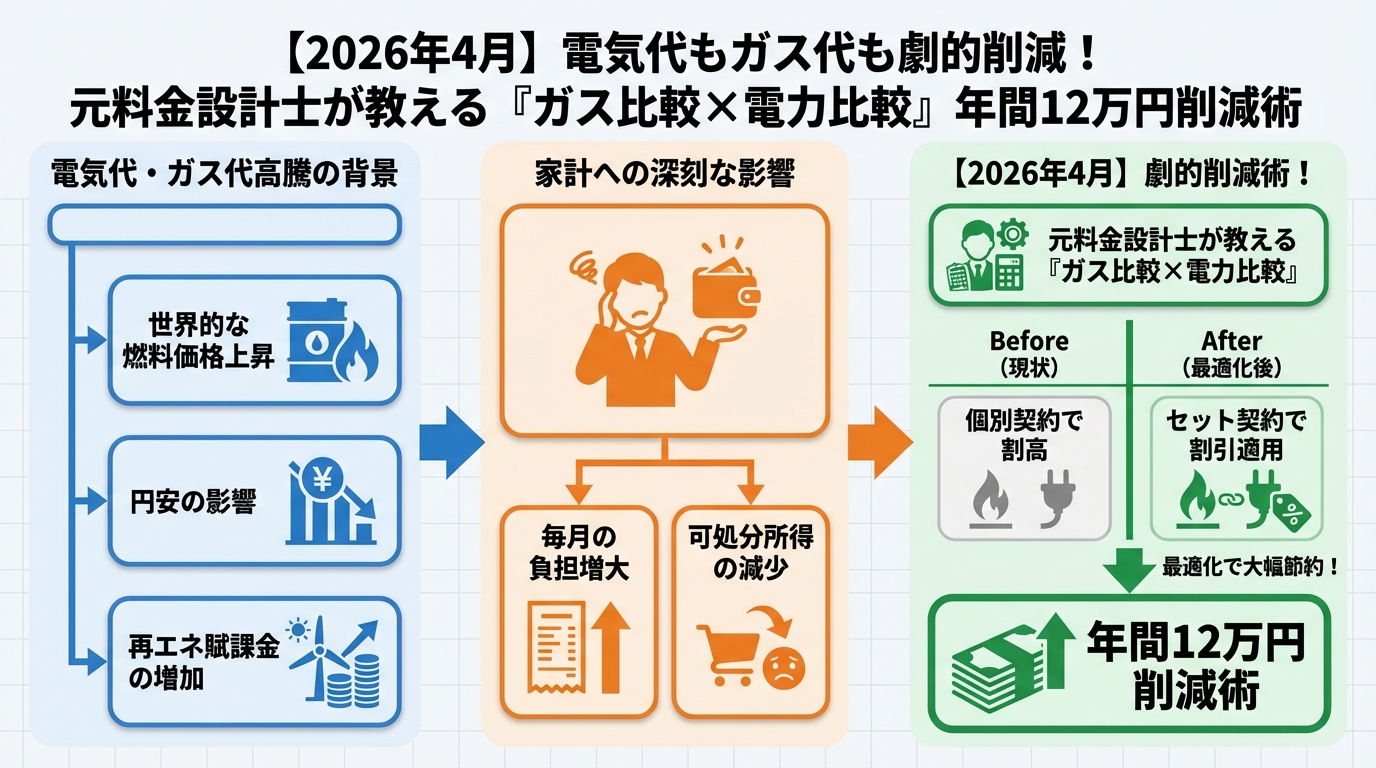ガス比較 電気代・ガス代高騰の背景と家計への深刻な影響