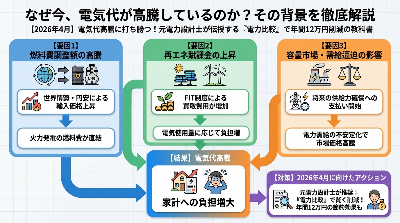 電力比較 なぜ今、電気代が高騰しているのか？その背景を徹底解説