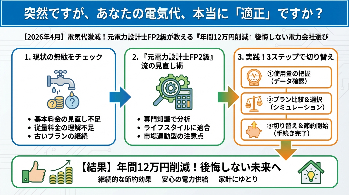 電力比較 突然ですが、あなたの電気代、本当に「適正」ですか？