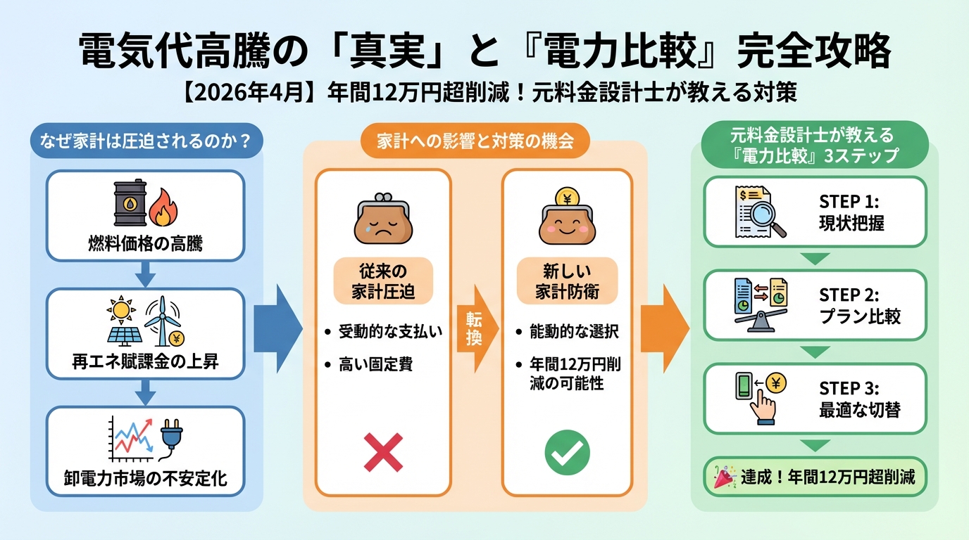電力比較 電気代高騰の「真実」：なぜ私たちの家計は圧迫されるのか？