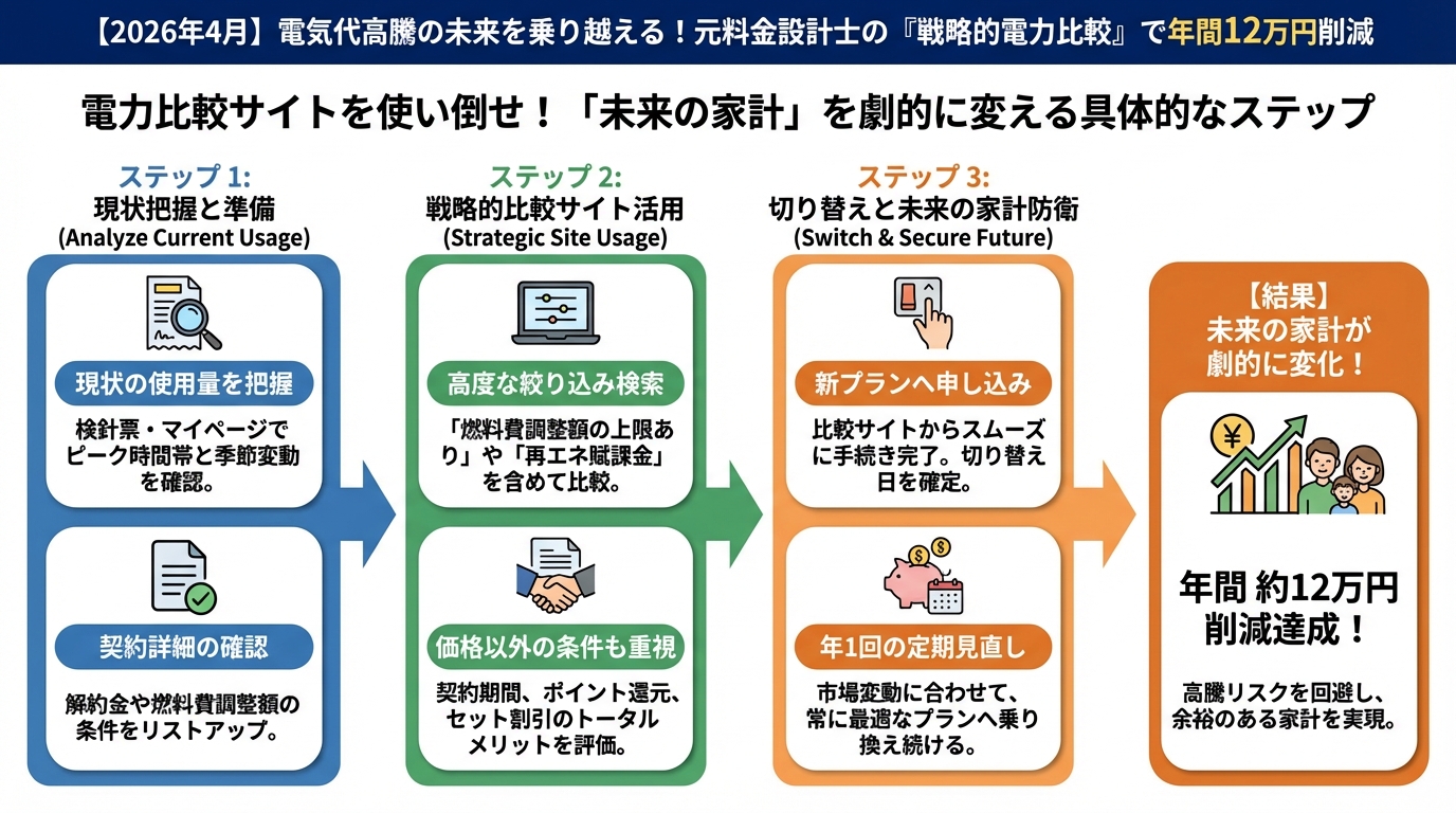 節約 電力比較サイトを使い倒せ！「未来の家計」を劇的に変える具体的なステップ