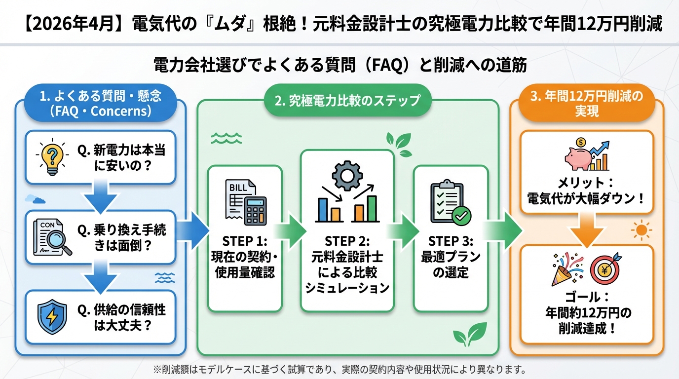 電力比較 電力会社選びでよくある質問（FAQ）