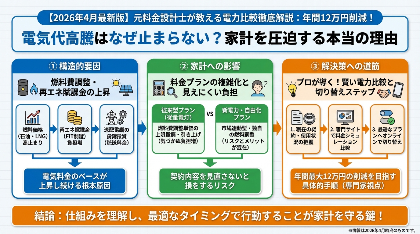 節約 電気代高騰はなぜ止まらない?家計を圧迫する本当の理由