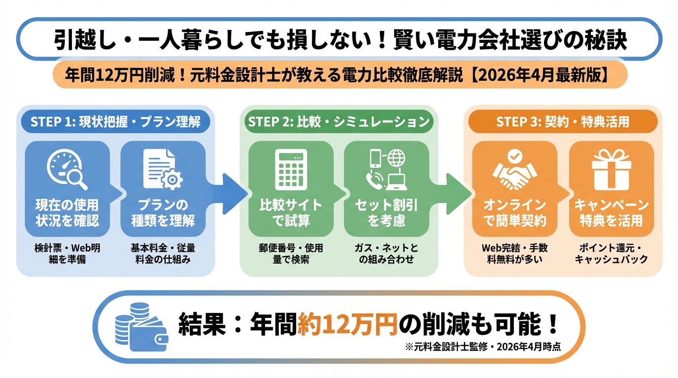 節約 引越し・一人暮らしでも損しない!賢い電力会社選びの秘訣