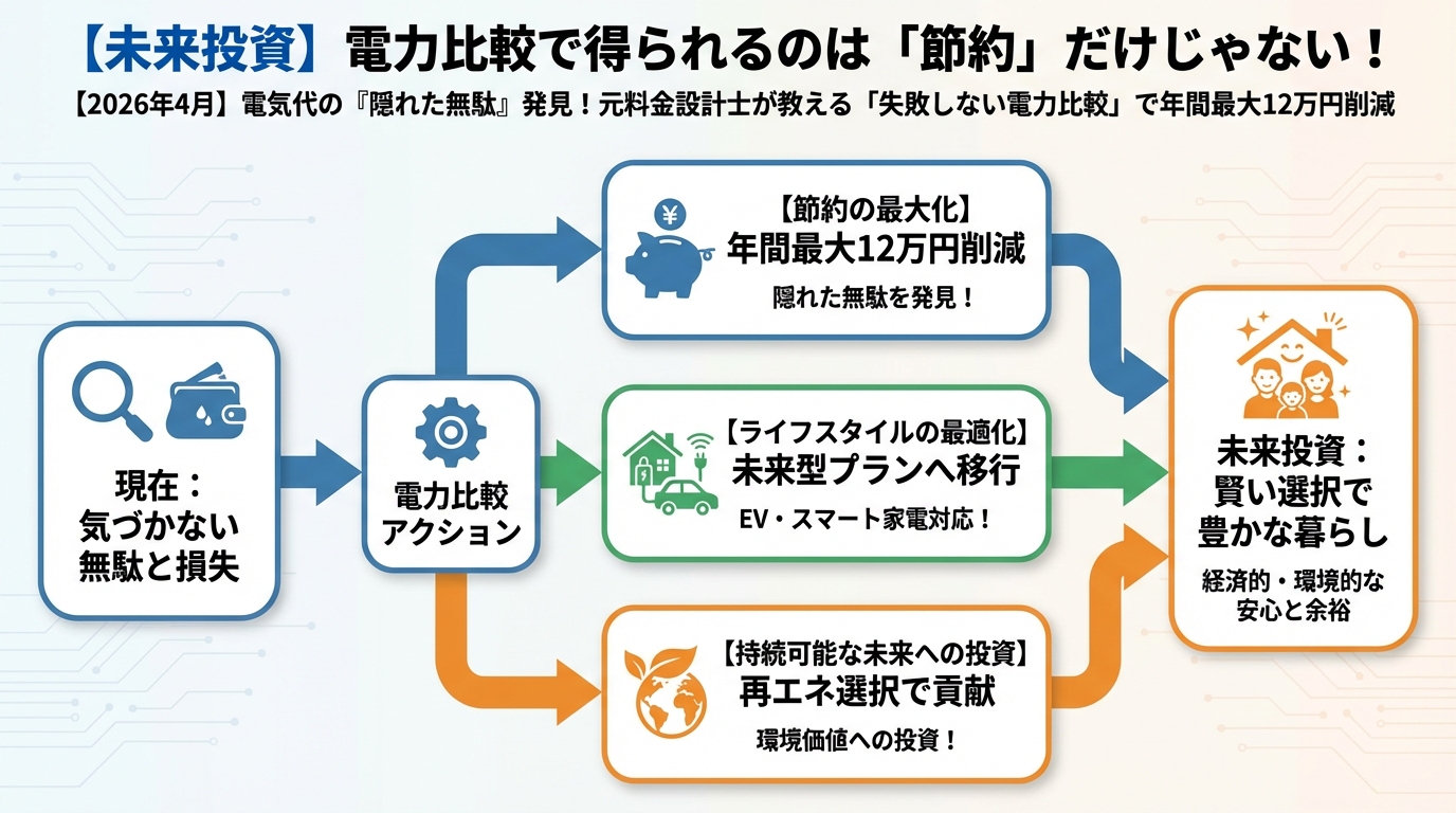 電力比較 【未来投資】電力比較で得られるのは「節約」だけじゃない！