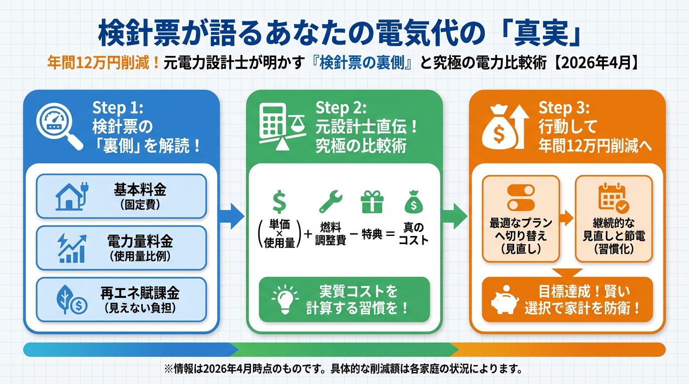 電力比較 検針票が語るあなたの電気代の「真実」
