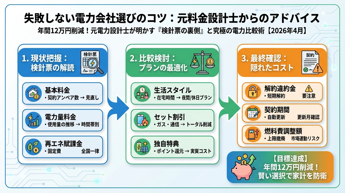 電力比較 失敗しない電力会社選びのコツ:元料金設計士からのアドバイス
