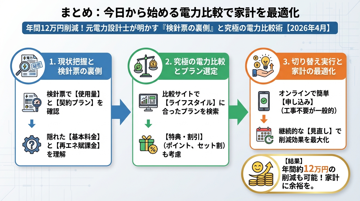 電力比較 まとめ:今日から始める電力比較で家計を最適化