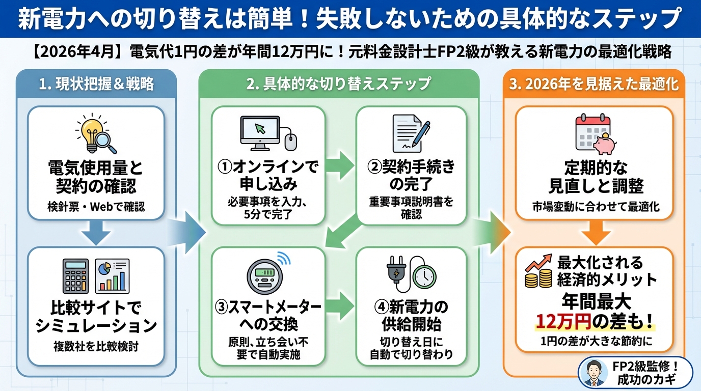 新電力 新電力への切り替えは簡単!失敗しないための具体的なステップ