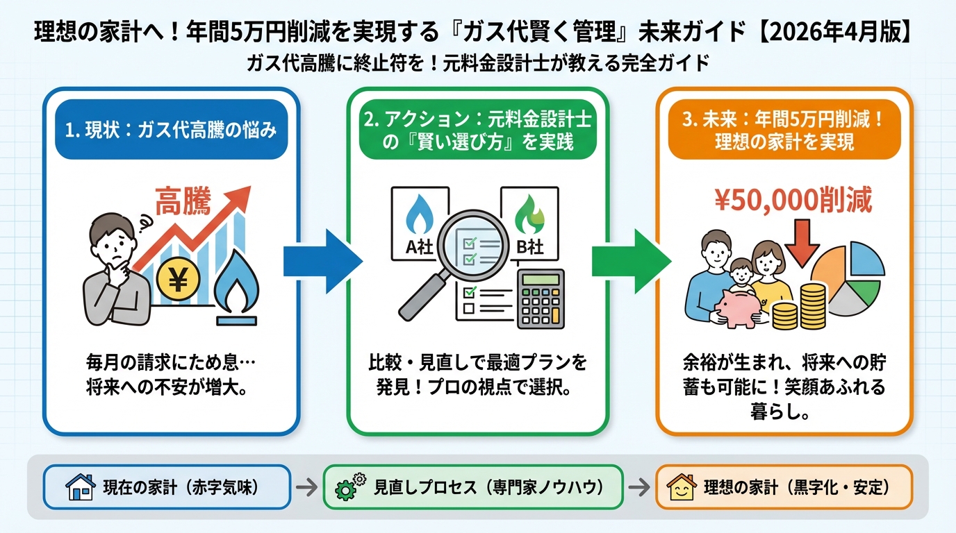 ガス比較 理想の家計へ!ガス代を賢く管理し、年間5万円削減を実現した未来