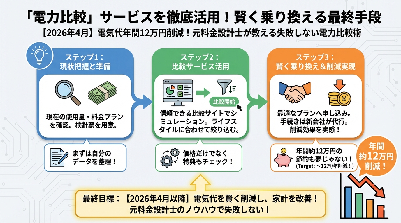 電力比較 「電力比較」サービスを徹底活用！賢く乗り換える最終手段