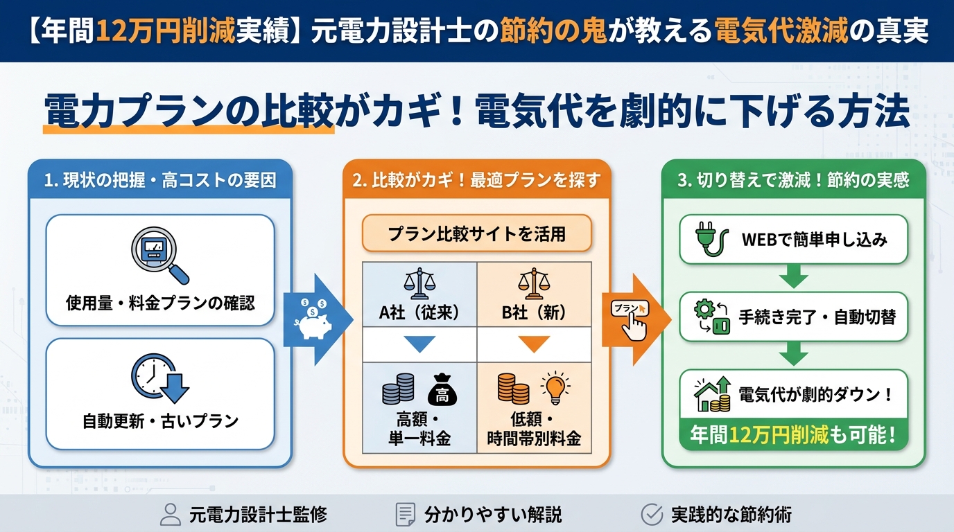 ガス比較 電力プランの比較がカギ！電気代を劇的に下げる方法