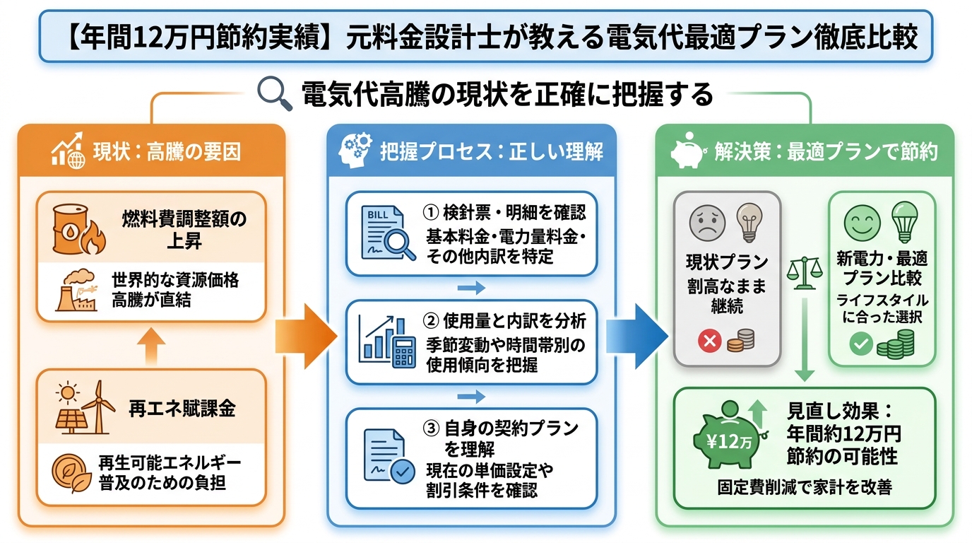 ガス比較 電気代高騰の現状を正確に把握する
