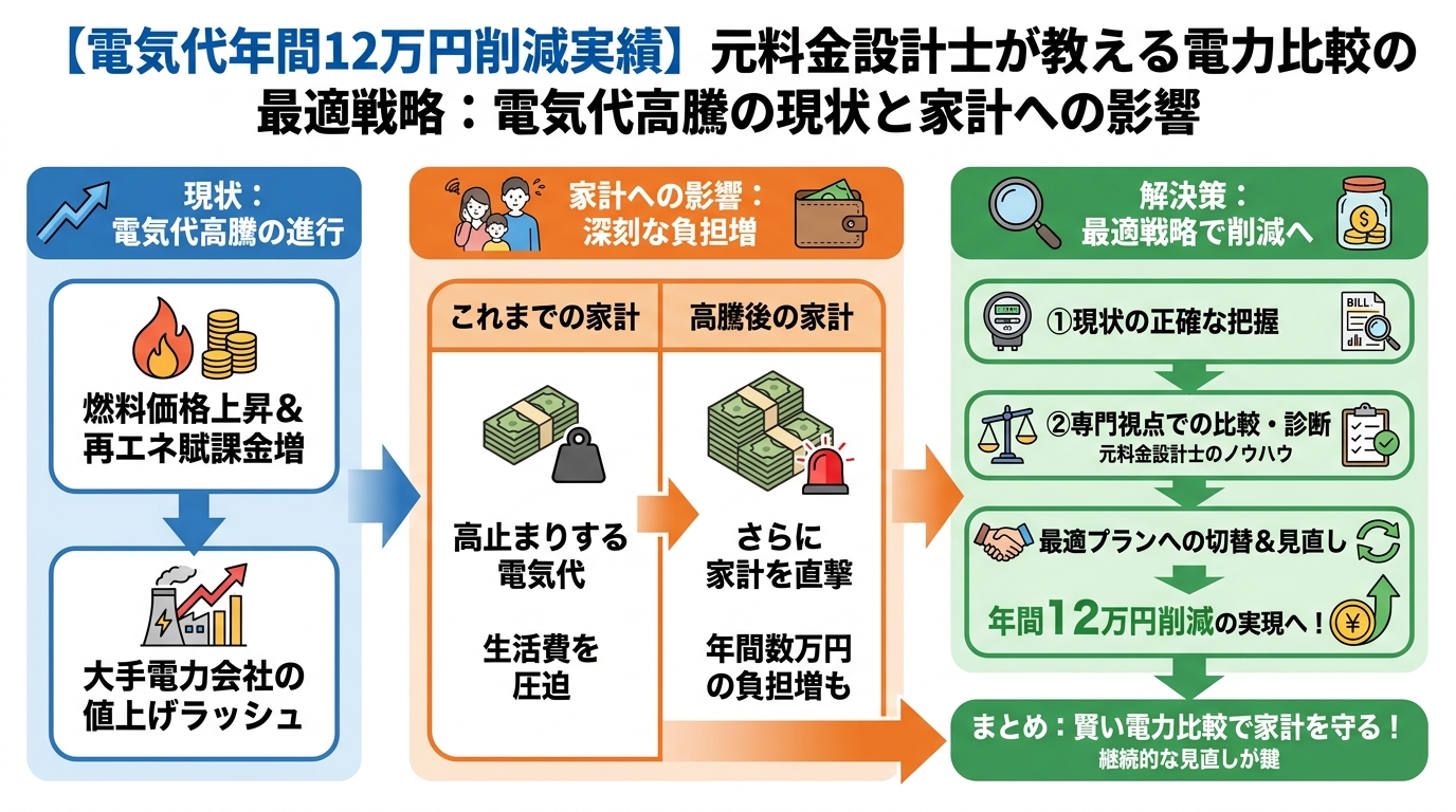 電力比較 電気代高騰の現状と家計への影響