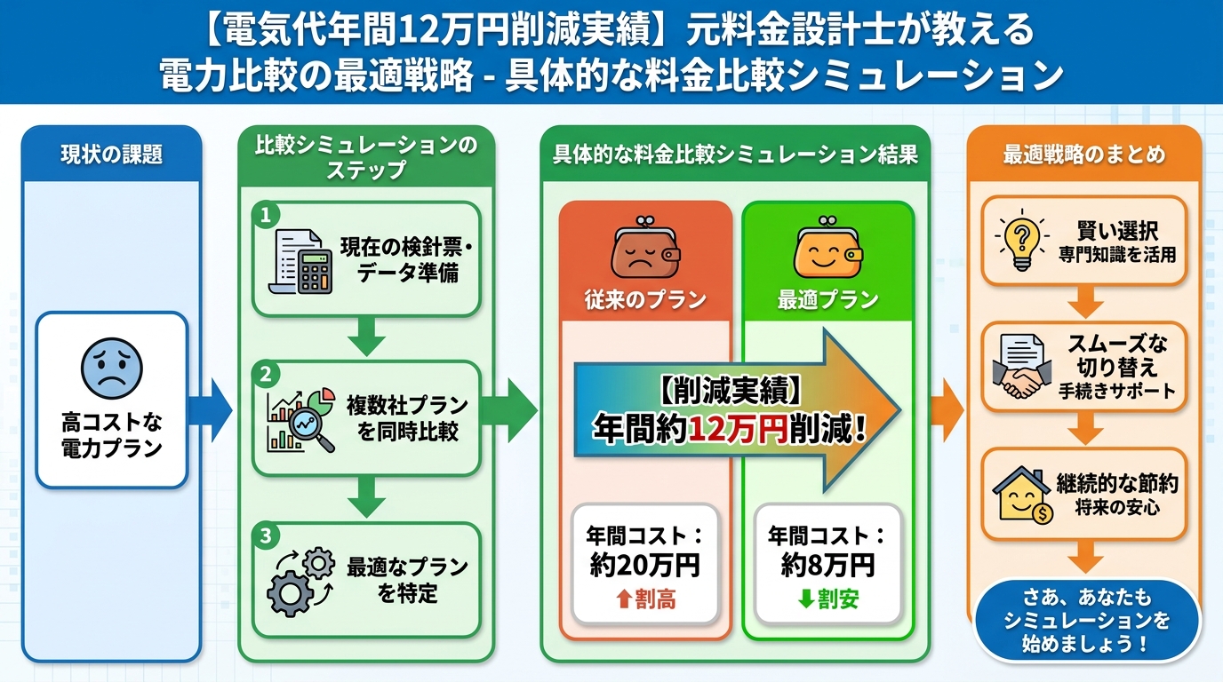 電力比較 具体的な料金比較シミュレーション