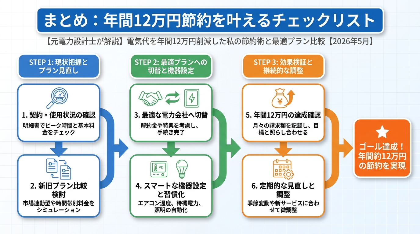 節約 まとめ:年間12万円節約を叶えるチェックリスト