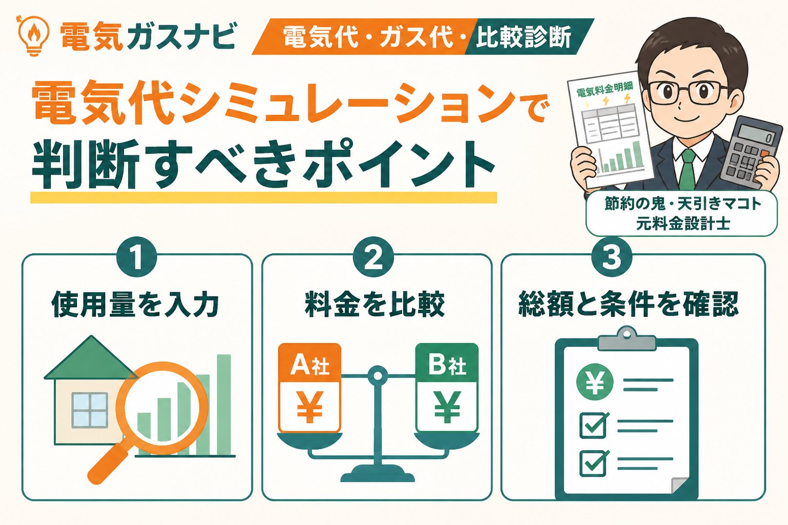 電力比較 電気代シミュレーションで判断すべきポイント