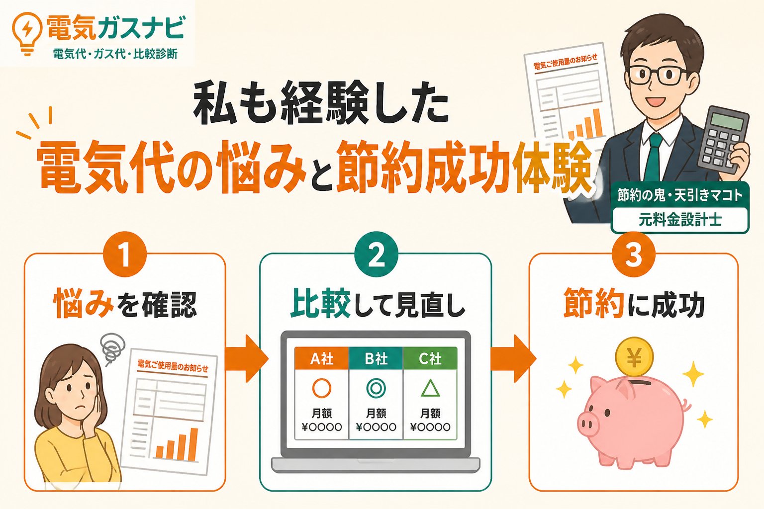 電力比較 私も経験した電気代の悩みと節約成功体験