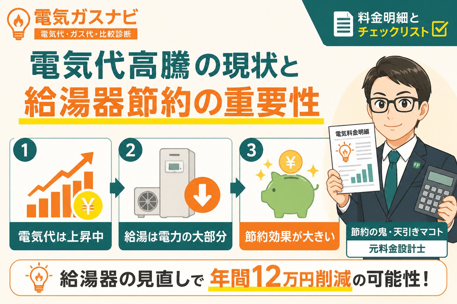 節約 電気代高騰の現状と給湯器節約の重要性