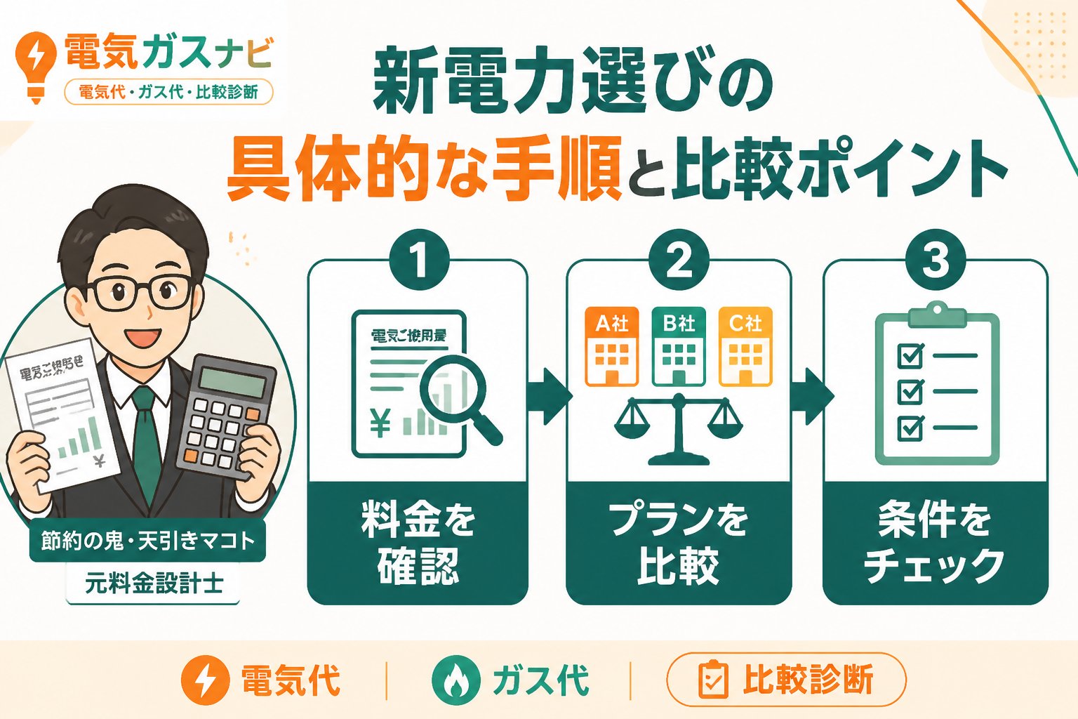 新電力 新電力選びの具体的な手順と比較ポイント