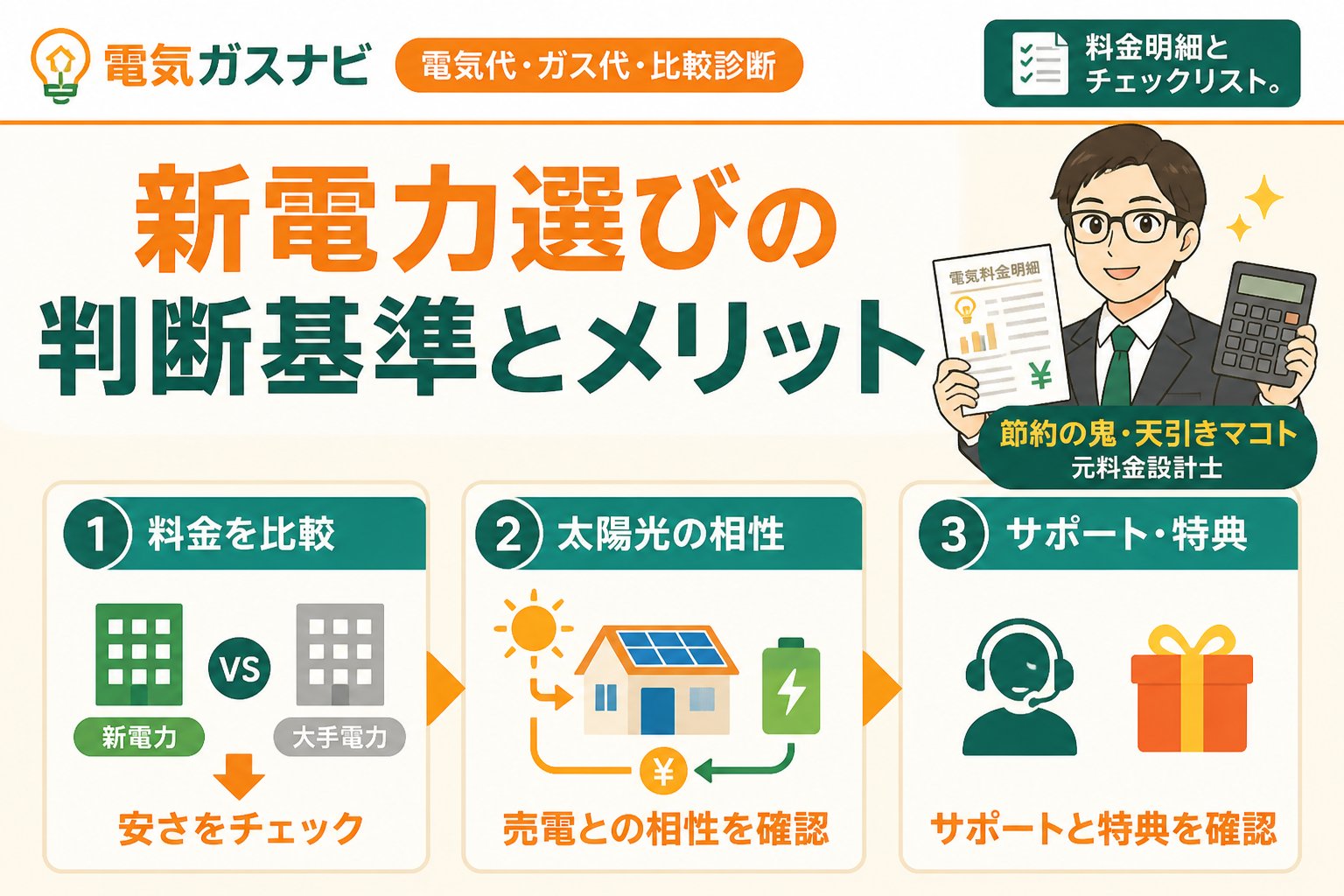 新電力 新電力選びの判断基準とメリット