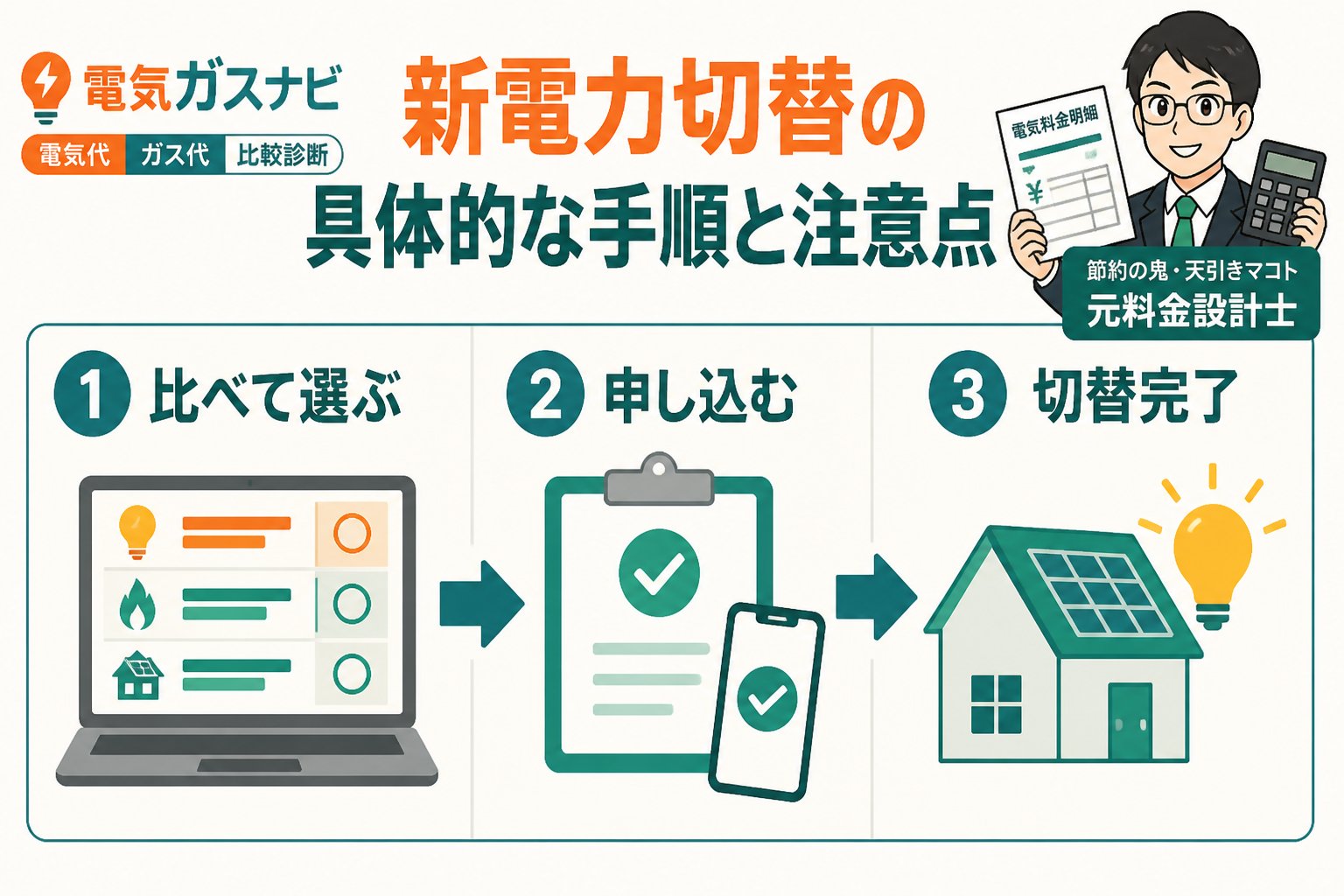 新電力 新電力切替の具体的な手順と注意点